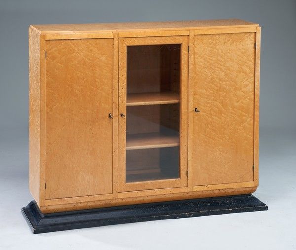 BUFFET-VITRINE rectangulaire à hauteur d'appui,...