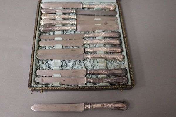 MÉNAGÈRE DE GRANDS COUTEAUX à manches en...