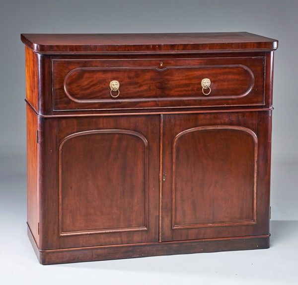 COMMODE-SCRIBAN en acajou et placage d'acajou...
