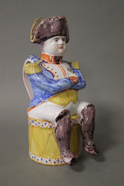 PICHET JACQUOT en faïence émaillée polychrome...