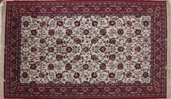 TAPIS en laine à décor de croisillons de...