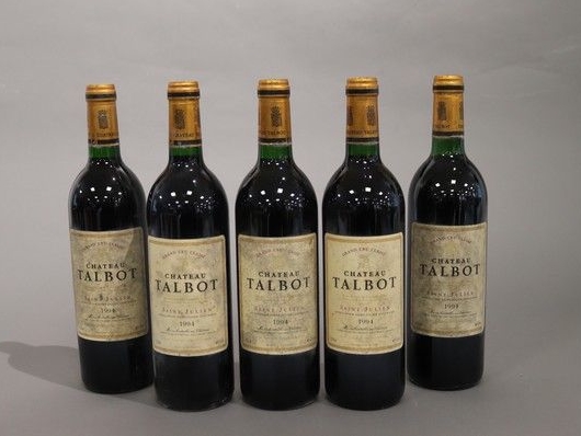 5 Blles CH. TALBOT St Julien GCC 1994.