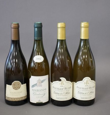 Lot de 4 Blles de vin blanc comprenant :