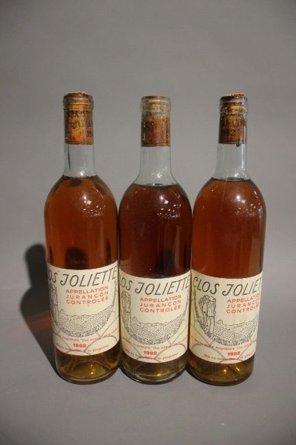 3 Blles CLOS JOLIETTE Jurançon 1982.