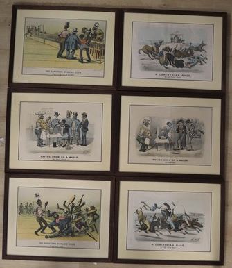 Suite de 6 LITHOGRAPHIES en couleurs, éditées...