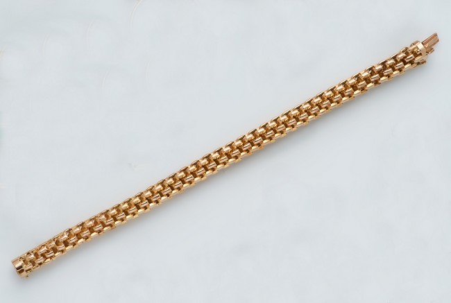 BRACELET souple à maillons en or jaune (...