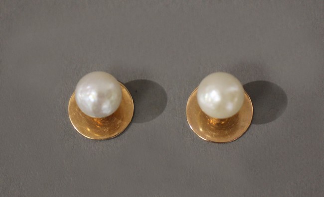 PAIRE DE BOUTONS DE MANCHETTES en or (750)...