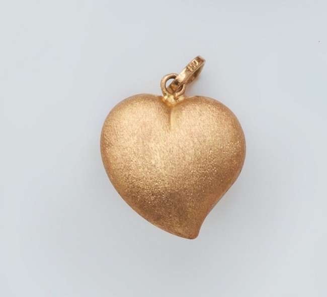PENDENTIF COEUR en or jaune (750).