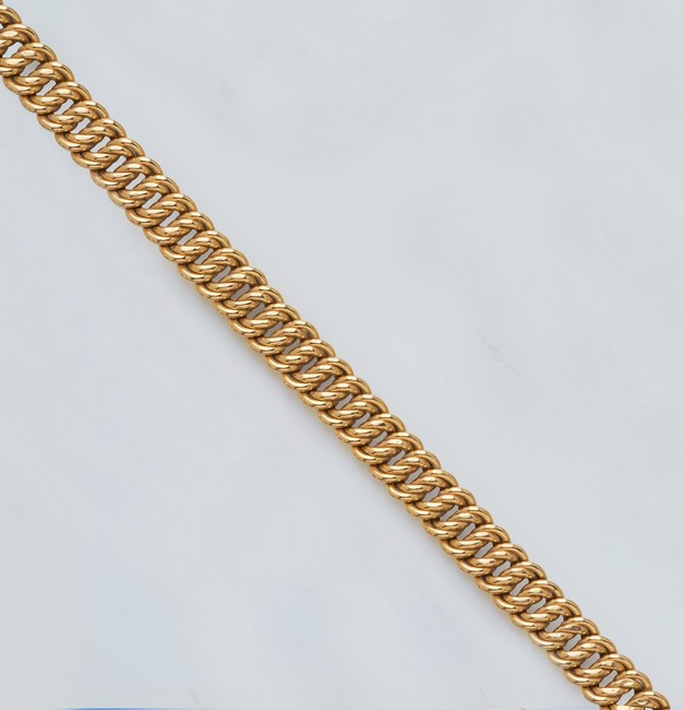 BRACELET en or jaune (750) à larges mailles...