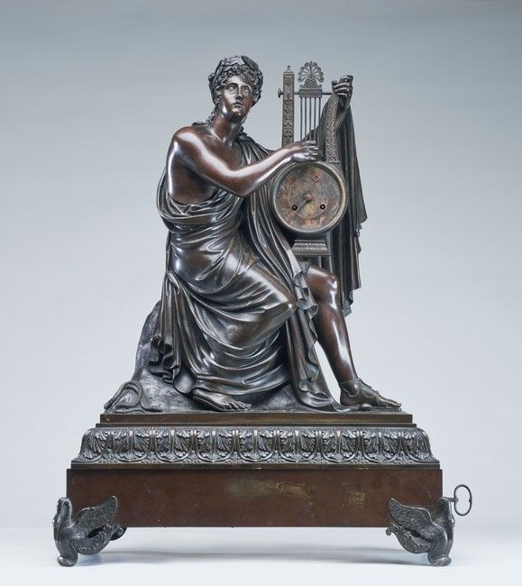 SPECTACULAIRE PENDULE A MUSIQUE en bronze...