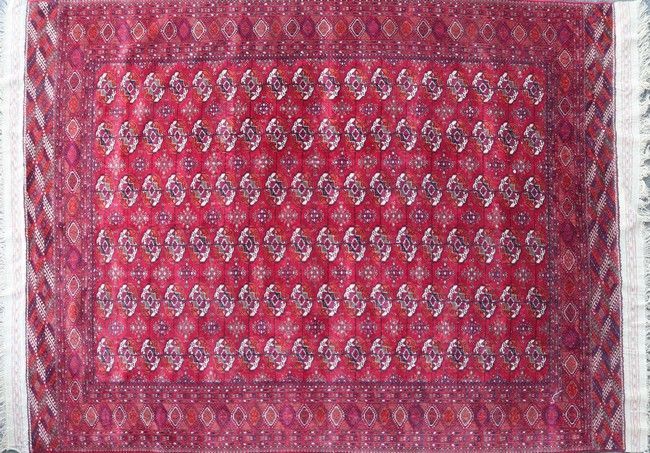 TAPIS rectangulaire en laine polychrome à...
