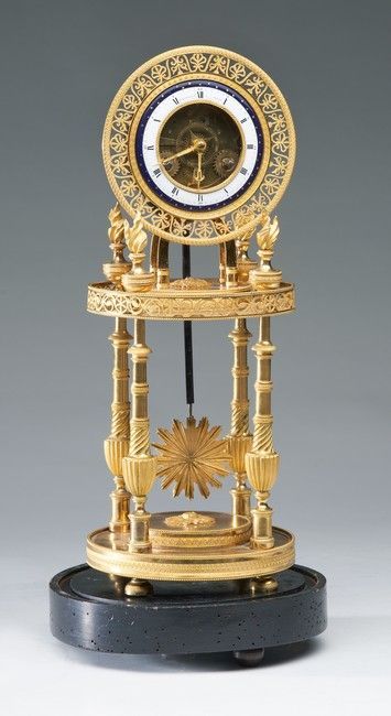 PENDULE cylindrique de type squelette en...