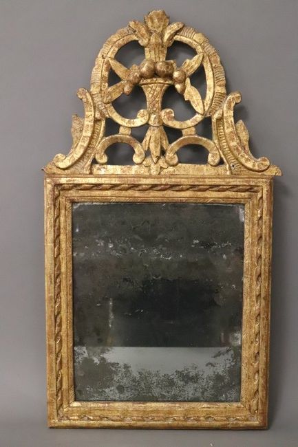 PETIT MIROIR au mercure rectangulaire dans...
