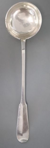 GRANDE LOUCHE en argent modèle uni plat,...