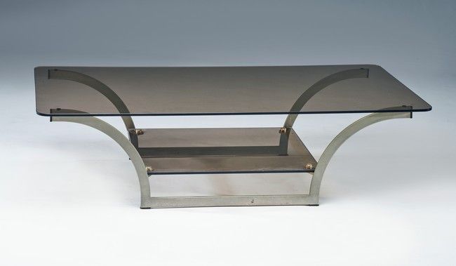 TABLE BASSE rectangulaire à plateau en verre...