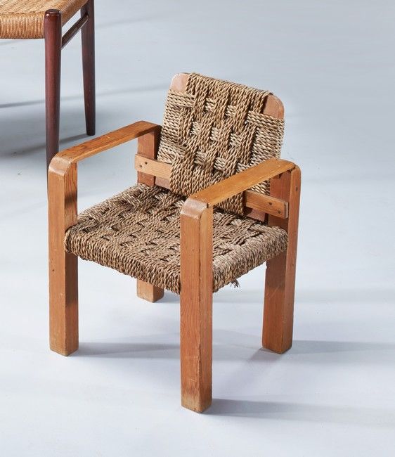 FAUTEUIL D’ENFANT en pitchpin et cordes ...