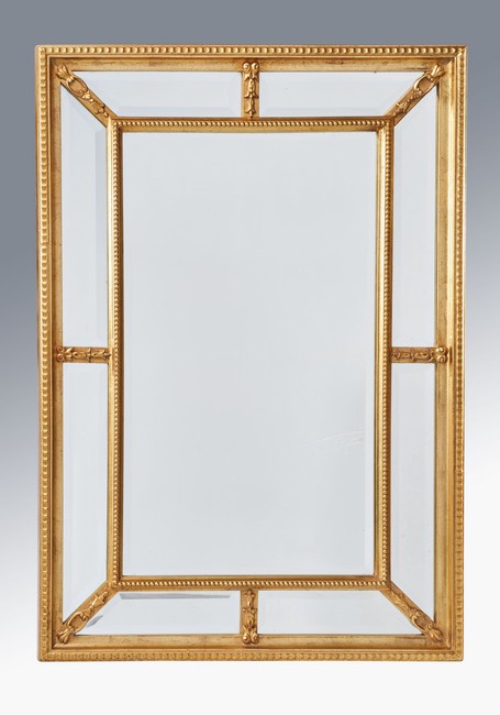 MIROIR A PARECLOSES, rectangulaire, en bois...