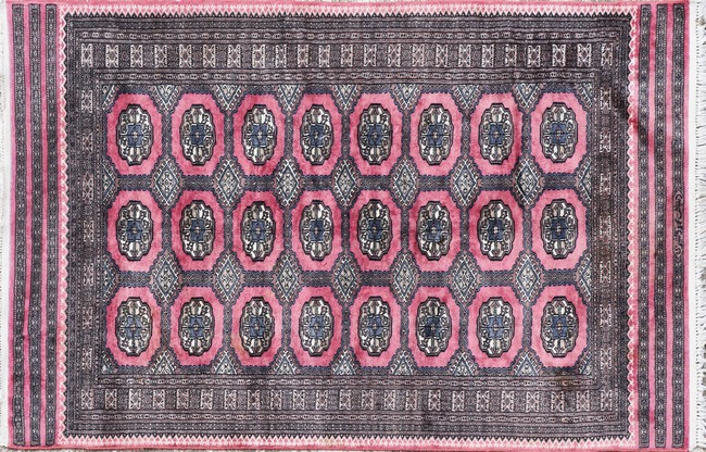 PETIT TAPIS rectangulaire en laine à décor...