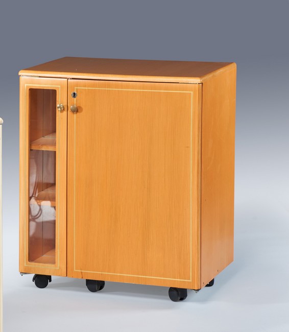 MINI-BAR sur roulettes en bois stratifié...