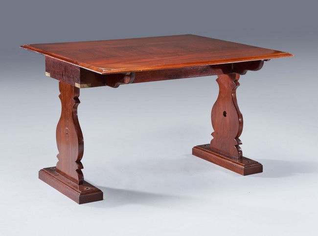 TABLE DE MARINE rectangulaire en bois exotique,...