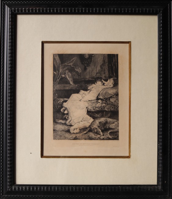 GRAVURE en noir d'après V. Clairin représentant...