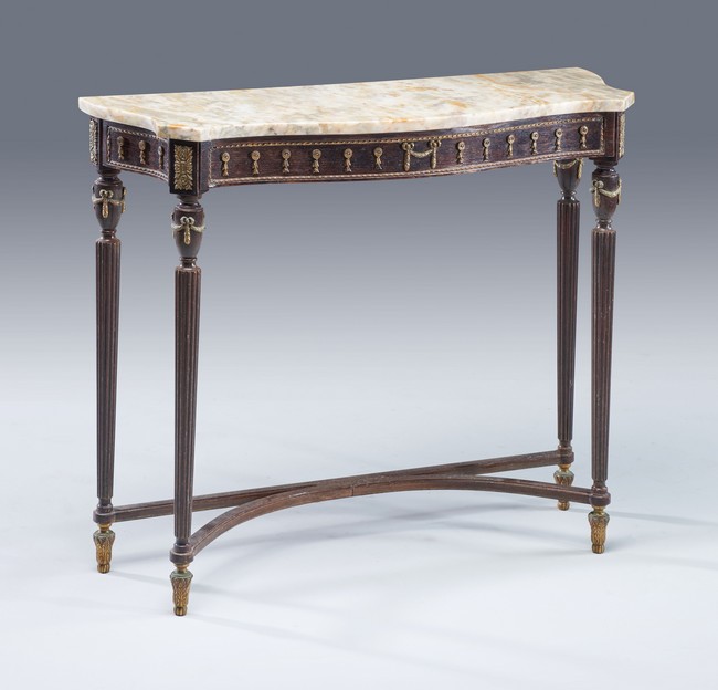 PETITE CONSOLE de forme violonée en bois...