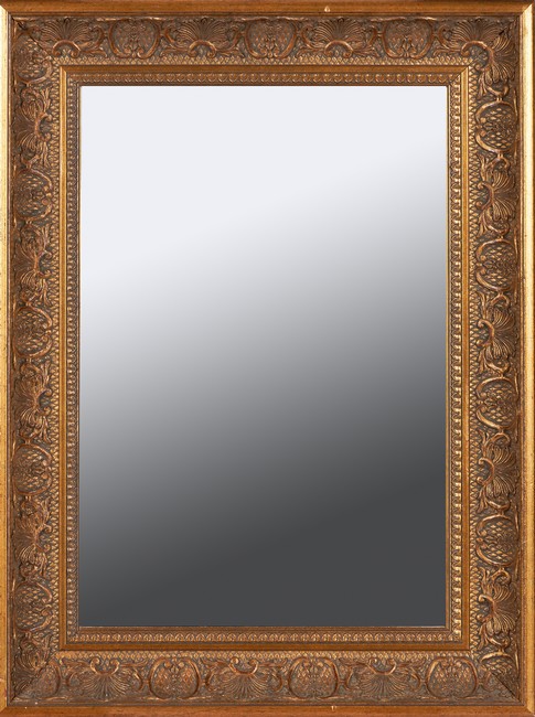 MIROIR RECTANGULAIRE en bois sculpté et doré...