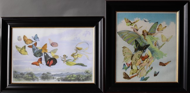 DEUX REPRODUCTIONS en couleurs à l'imitation...