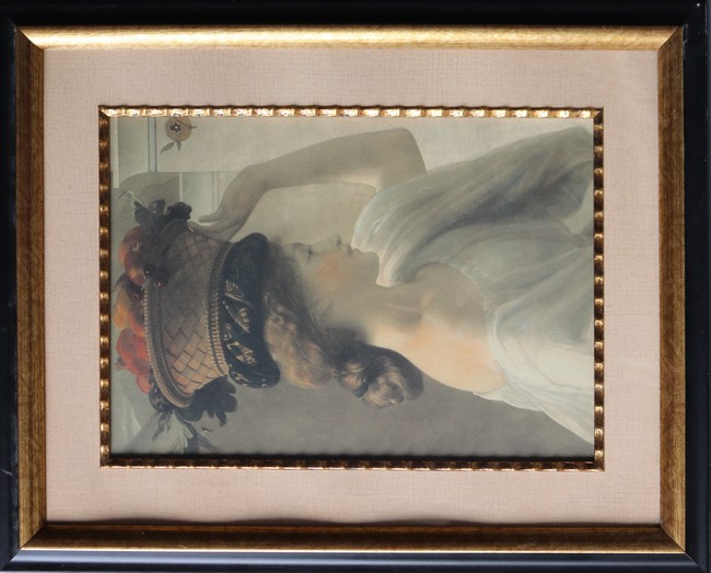 REPRODUCTION en couleurs représentant une...