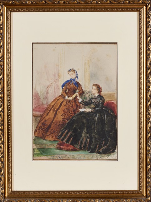 DEUX REPRODUCTIONS en couleurs à l'imitation...