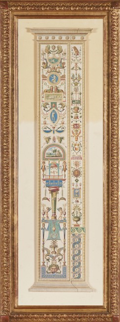 QUATRE PANNEAUX DECORATIFS.