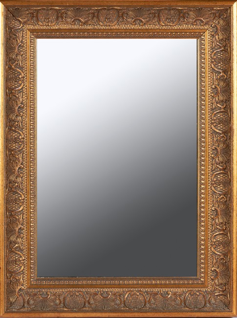 MIROIR RECTANGULAIRE en bois sculpté et doré...