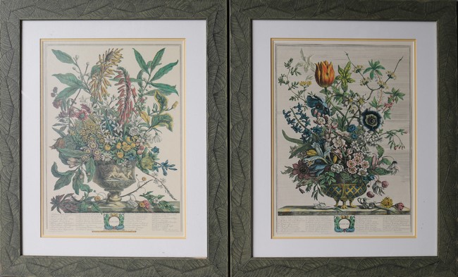 DEUX REPRODUCTIONS en couleurs à l'imitation...