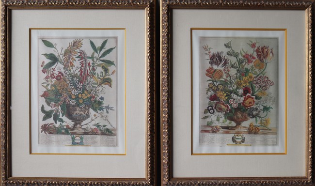 DEUX REPRODUCTIONS en couleurs à l'imitation...