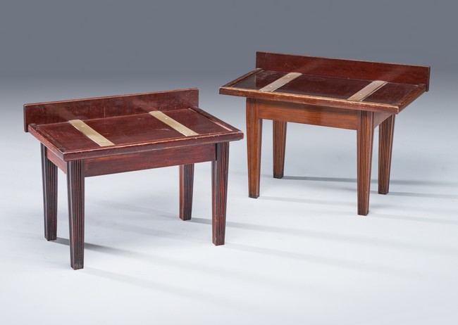PAIRE DE TABLES PORTE-BAGAGES rectangulaires...