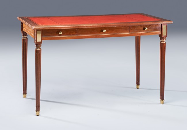 BUREAU PLAT rectangulaire en bois en placage...
