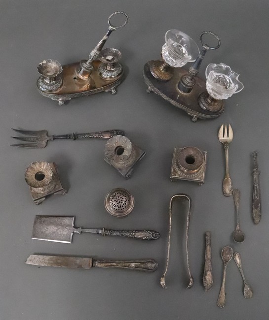 LOT D'ARGENT et ARGENT FOURRÉ comprenant...