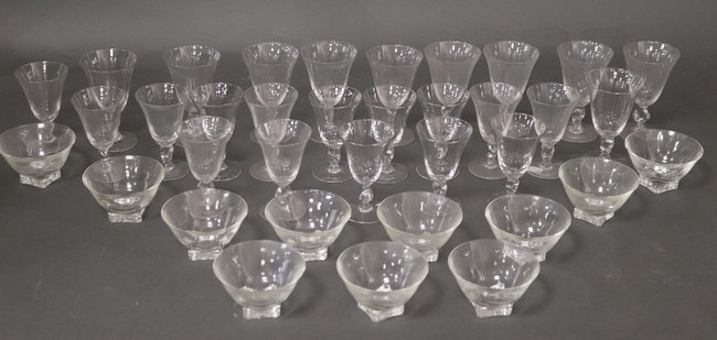 PARTIE DE SERVICE DE VERRES à pied torsadé...