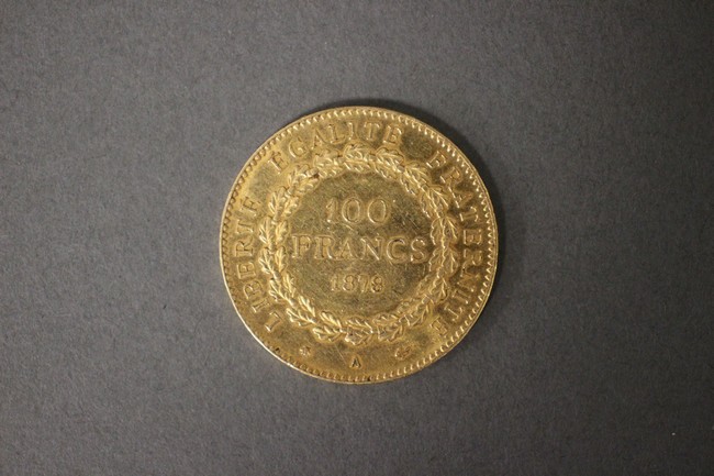 100 Fr or au Géni, Paris, 1878.