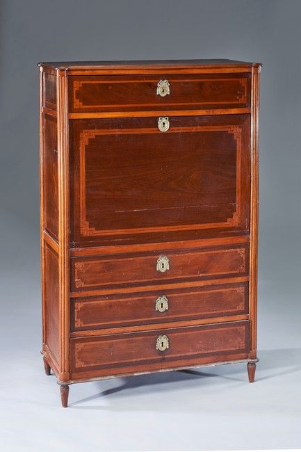 SECRETAIRE rectangulaire en bois de placage...
