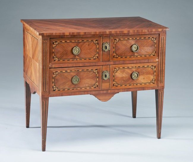 COMMODE rectangulaire en bois de placage,...