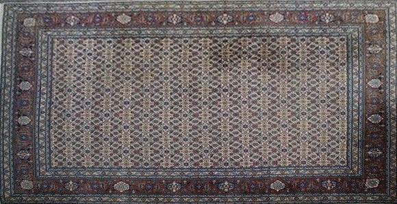 TAPIS rectangulaire en laine polychrome à...