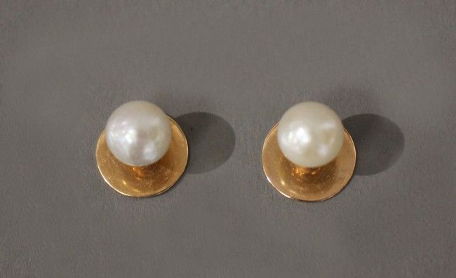 PAIRE DE BOUTONS DE MANCHETTES en or (750)...