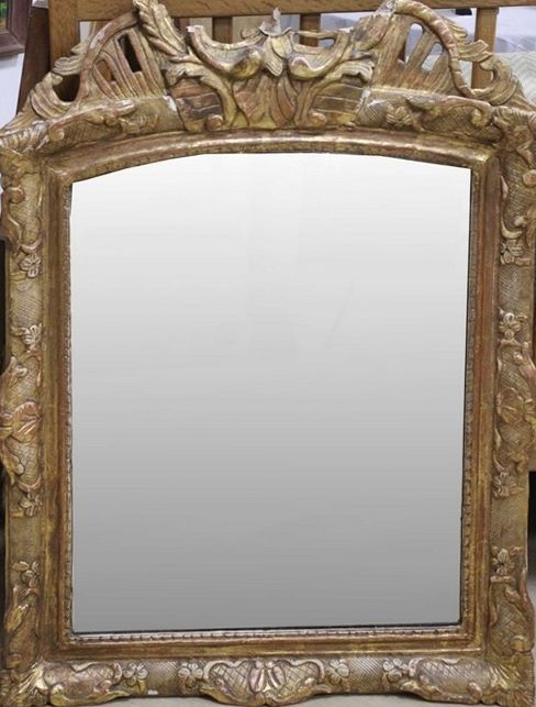 MIROIR au mercure rectangulaire dans un cadre...