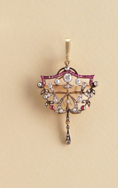 PENDENTIF pouvant former broche en or (585)...