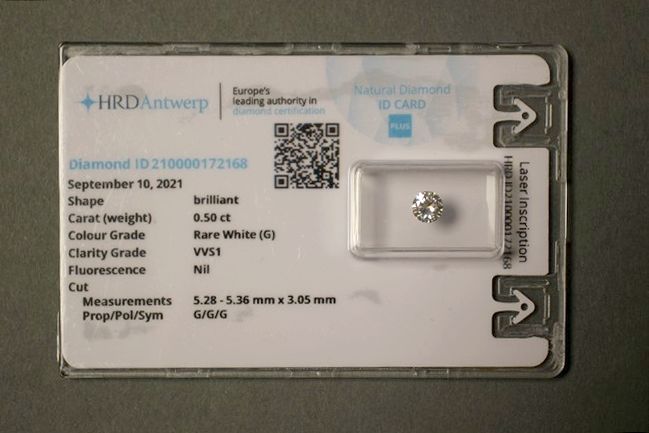 DIAMANT sous scellé de 0,50 ct.