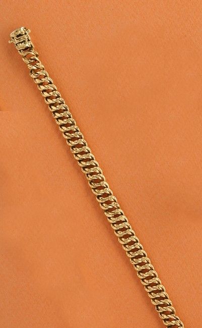 BRACELET maille américaine en or (750) avec...