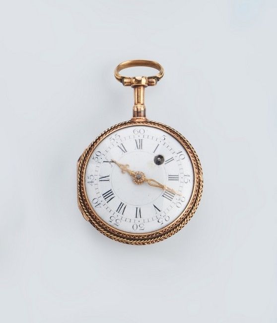 PETITE MONTRE DE POCHE à mouvement à coq,...