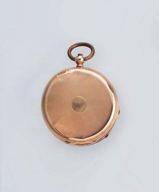 MONTRE DE POCHE en or jaune (750), à remontage...