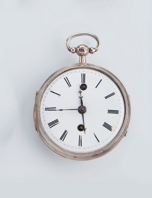 MONTRE DE GOUSSET en argent, à mouvement...